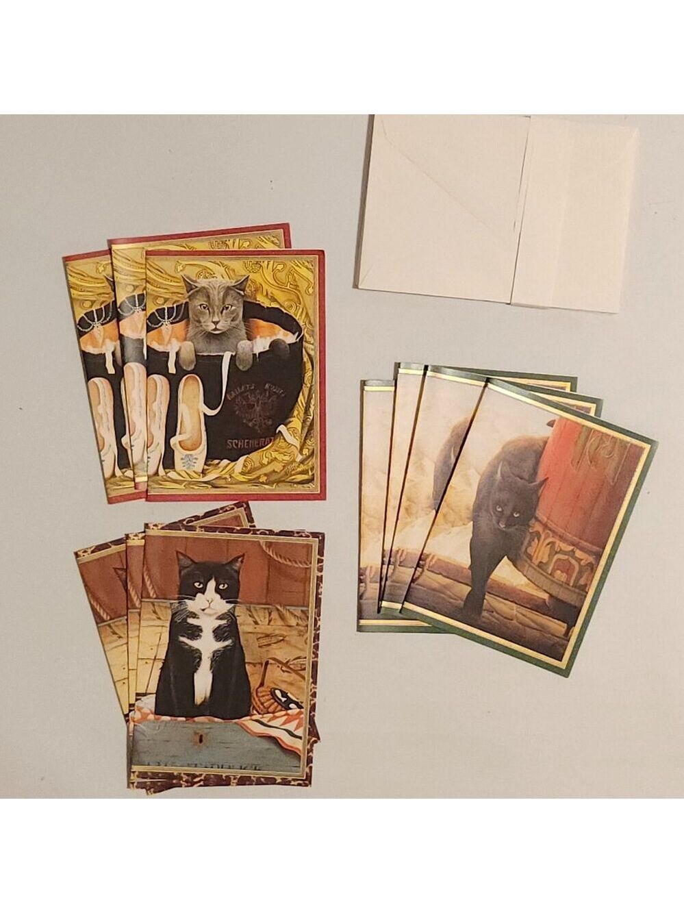 REGAL CASPARI Cat Greeting Cards Set of 10 Gallery of Cats Peter Stagg